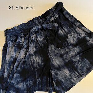 Ella Women's Tie-Dye Shorts - Black